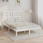 vidaXL Cadre de lit Blanc Bois massif 120x200 cm