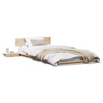 vidaXL Cadre de lit Marron 80 x 200 cm bois