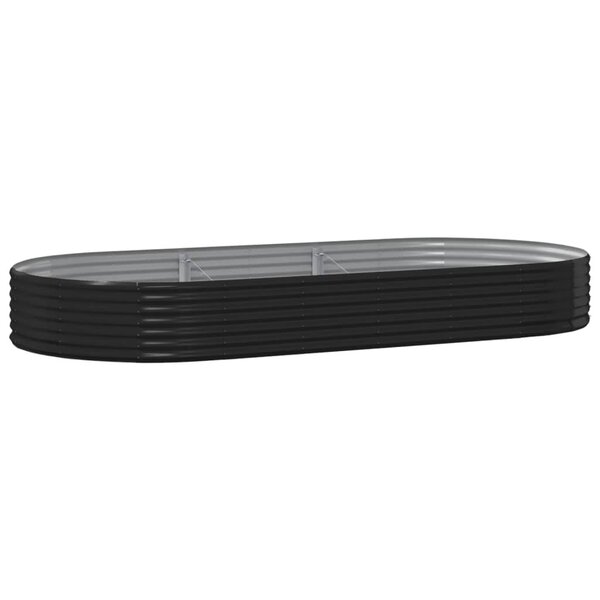 vidaXL Lit surélevé de jardin Acier galvanisé Anthracite