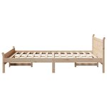 vidaXL Cadre de lit sans matelas 135x190 cm bois de pin massif