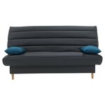 Banquette clic clac 3 places - Tissu anthracite -  Style scandinave - L 190 x P92 cm - LIV