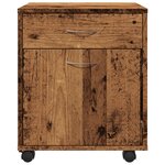 vidaXL Armoire à roulettes vieux bois 45x38x54 cm bois d'ingénierie