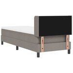 vidaXL Lit boxspring avec matelas avec matelas Taupe 80 x 200 cm