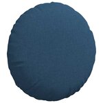 vidaXL Coussins de siège 2 Pièces Bleu Ø50 x 19 cm tissu
