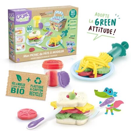 SUPER GREEN Kit pique-nique de pâte a modeler bio - La Poste