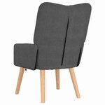 vidaXL fauteuil Gris foncé 63 x 67 x 94 cm Tissu Sherpa