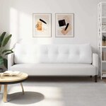 vidaXL Coussin de Dos Blanc 180 x 24 x 50 cm tissu