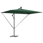 vidaXL Parasol banane à mât déporté Vert 294 x 200 x 254 cm