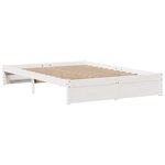 vidaXL Cadre de lit avec tête de lit sans matelas blanc 150x200 cm