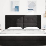 vidaXL Tête de lit LED avec bandes LED Noir 180 cm Velours