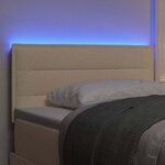 vidaXL Tête de lit LED avec bandes LED Crème 100 cm tissu