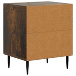 vidaXL Cabinet de chevet 2 Pièces Chêne fumé 43 x 34 5 x 50 cm