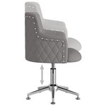 vidaXL Chaise pivotante de salle à manger Gris foncé Tissu