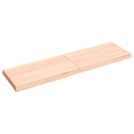 vidaXL Dessus de table bois massif non traité bordure assortie