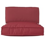 vidaXL Set de coussins de palette 2 Pièces Rouge bordeaux 80 x 80 x 12 cm