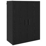 vidaXL Meuble mural Chêne noir 69 5 x 34 x 90 cm Bois d'ingénierie