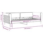 vidaXL Lit de repos sans matelas gris clair 80x200 cm velours