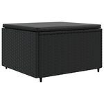 vidaXL Salon de jardin 6 Pièces avec coussins Noir Résine tressée