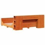 vidaXL Cadre de lit sans matelas cire marron 200x200cm bois pin massif
