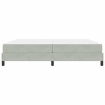 vidaXL Lit à ressorts avec matelas Gris clair 200 x 200 cm tissu