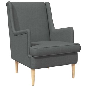 vidaXL Fauteuil Gris foncé Tissu