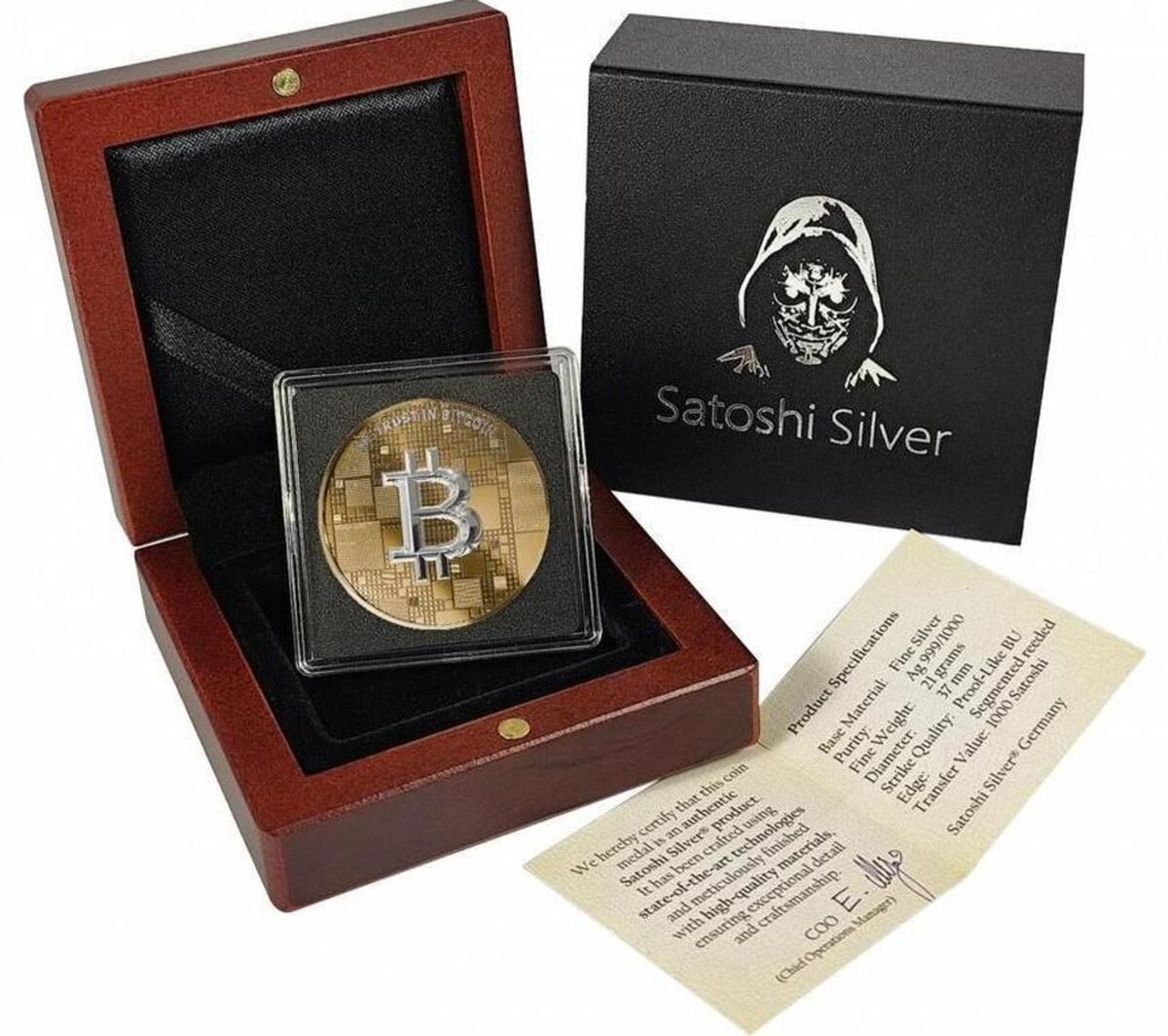 Pièce de monnaie en Argent 1000 Satoshi g 21 Millésime Satoshi WHALE - La  Poste