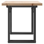 vidaXL Table basse cadre en O 100x50x45 5 cm bois de pin massif acier