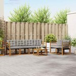 vidaXL Ensemble de canapés d'extérieur 7 Pièces Gris Naturel et Clair