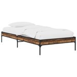 vidaXL Cadre de lit Bois ancien 80 x 200 cm Bois d'ingénierie