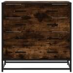 vidaXL Commode chêne fumé 70x41x70 cm bois d'ingénierie