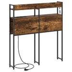 vidaXL Tête de lit de rangement Chêne fumé 100 cm Bois d'ingénierie