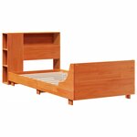 vidaXL Cadre de lit sans matelas cire marron 100x200cm bois pin massif