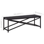 vidaXL Banc de jardin 120 cm Résine tressée Noir