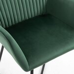 Vidaxl chaises de salle à manger 4 pièces vert velours