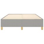 vidaXL Cadre de lit Gris clair 140x190 cm Tissu