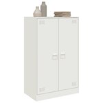 vidaXL Buffet blanc 67x39x107 cm acier