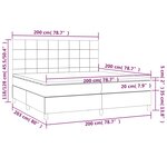 vidaXL Sommier à lattes de lit matelas et LED Marron foncé 200x200 cm