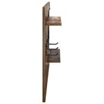 vidaXL Porte-manteau mural avec étagère Chêne fumé 90 x 10 x 50 cm