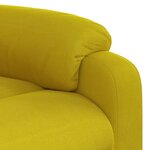 vidaXL Fauteuil inclinable électrique jaune velours