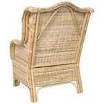 vidaXL Canapé avec coussin Rotin naturel et lin