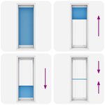 vidaXL Store plissé bleu 80x200 cm largeur du tissu 79 4 cm polyester