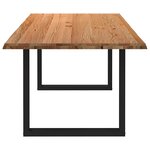 vidaXL Table à manger et bord naturel bois massif chêne rectangulaire