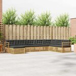 vidaXL Ensemble de canapés d'extérieur 8 Pièces Blanc et anthracite