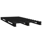 vidaXL Cadre de lit Noir 75x190 cm Bois pin massif Petit simple