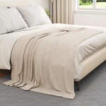vidaXL Jeté Beige 200 x 150 cm Toison