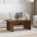 vidaXL Table basse Chêne fumé 93 x 53 x 33 cm Bois d'ingénierie