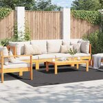 vidaXL Tapis de surface Carré HUARTE Anthracite 240 x 240 cm Polyester