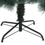 vidaXL Sapin de Noël artificiel pré-éclairé et support vert 240 cm PET