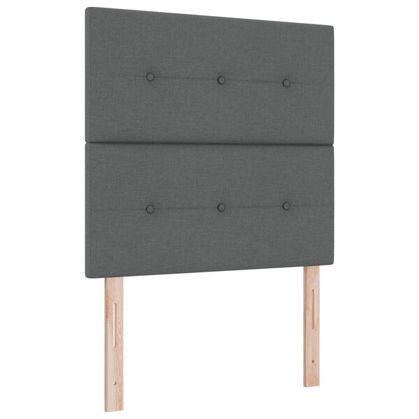 Tête de lit capitonnée gris foncé 90 cm en tissu