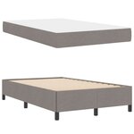 vidaXL Lit à ressorts Taupe  Noir 120 x 190 cm Tissu  Bois Engineered